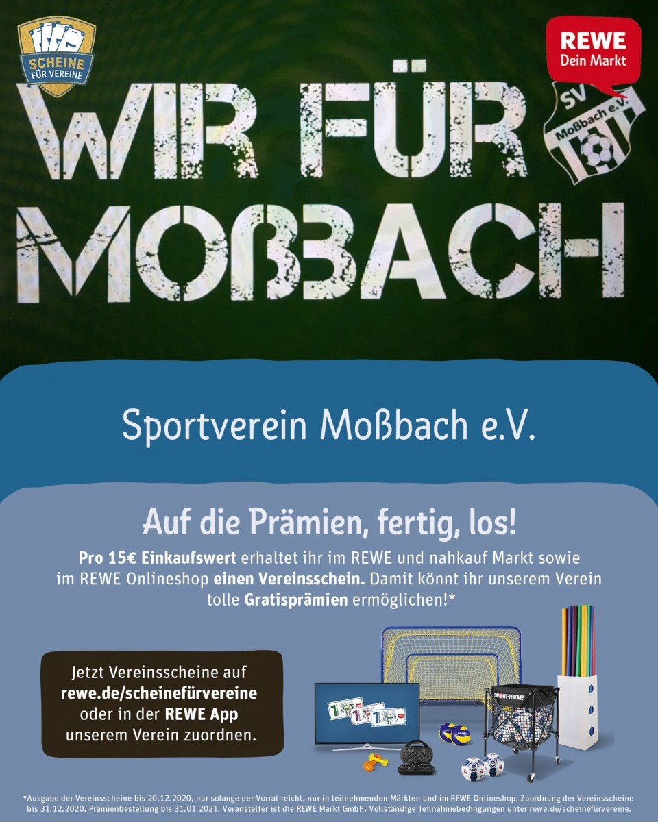Aktion: Ihr könnt unseren "Sportverein Moßbach e.V." unterstützen!