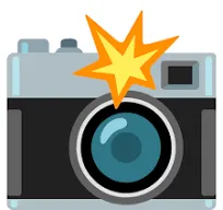 📸 Fotoapparat mit Blitz Emoji