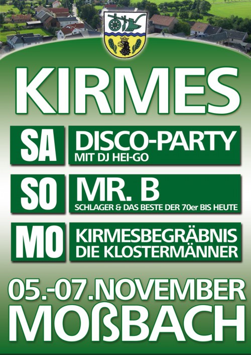 Am Wochenende: KIRMES und HEIMSPIELE in Moßbach