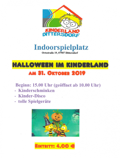 Zu Halloween ins Kinderland nach Dittersdorf