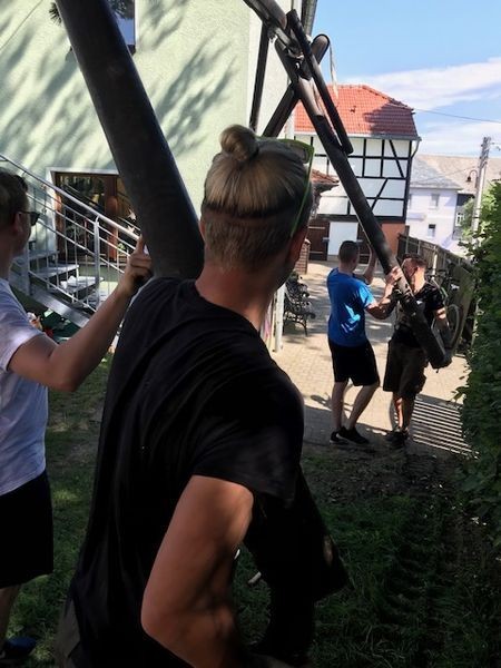 Heute: Arbeitseinsatz im Moßbacher Kindergarten