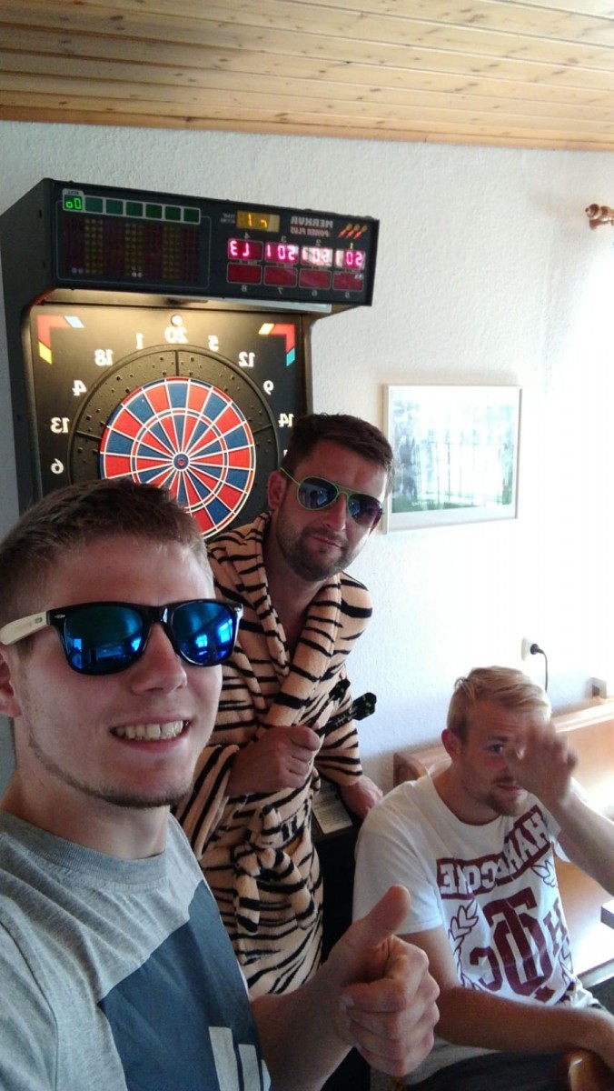 Ein neues Inventarstück im Moßbacher Sportlerheim