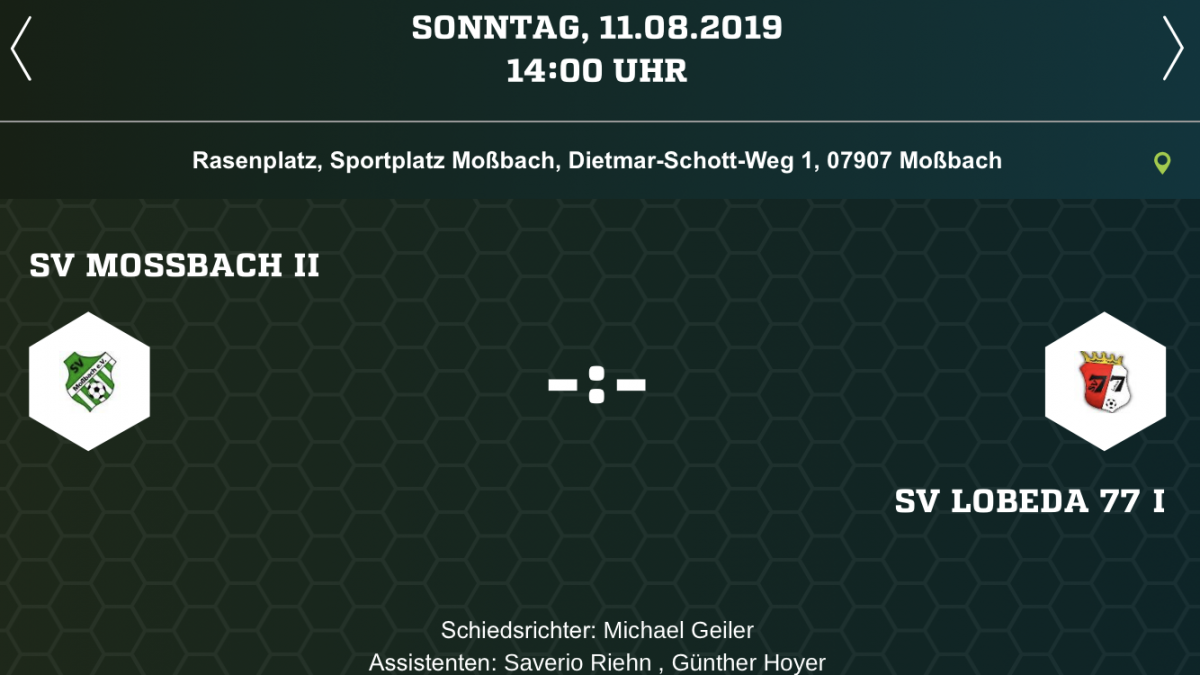 1. Runde im Kreispokal: Lobeda 77 zu Gast
