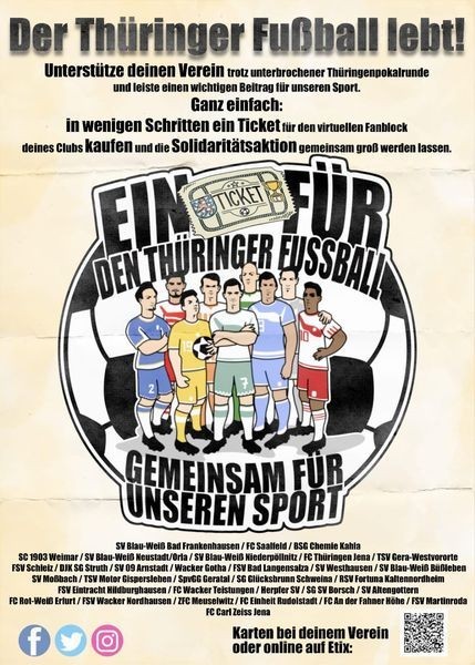 FC CZ Jena: Soli-Aktion für die 32 Vereine im Thüringer Landespokal
