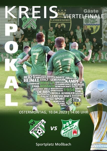 Fußball über die Ostertage: Pokalviertelfinale am Montag in Moßbach! ⚽️