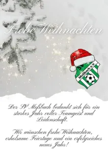 Der SV Moßbach bedankt sich herzlich und wünscht frohe Weihnachten! 🎅