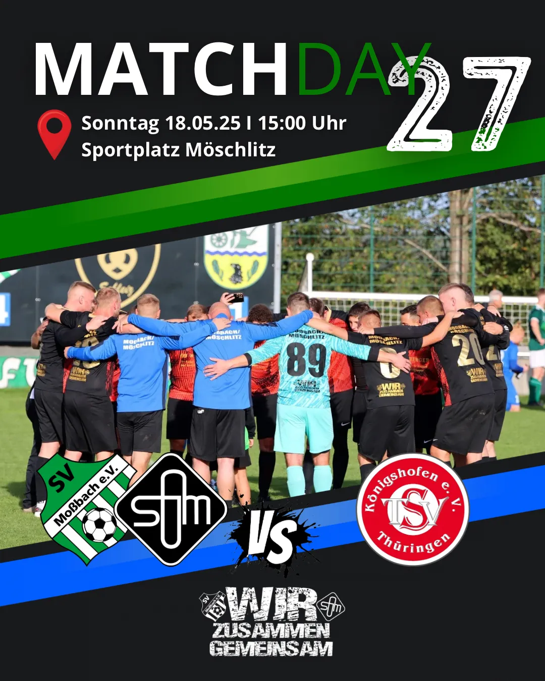 (1M) Das Topspiel des 27. Spieltages findet in Möschlitz statt