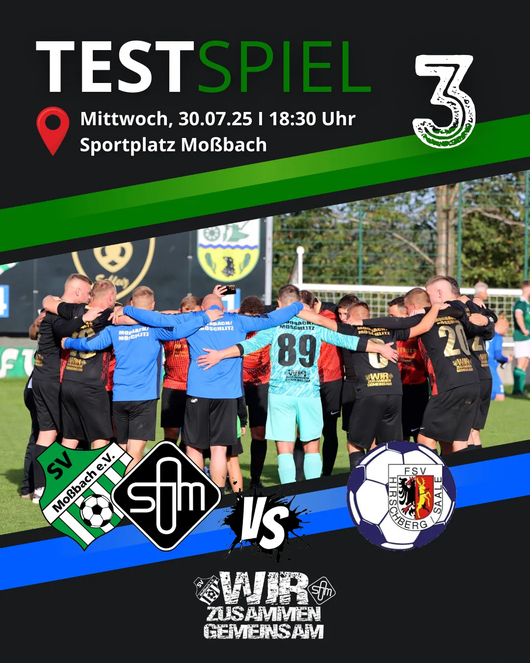 (1M) Am Mittwochabend kommt Hirschberg zum Testspiel nach Moßbach