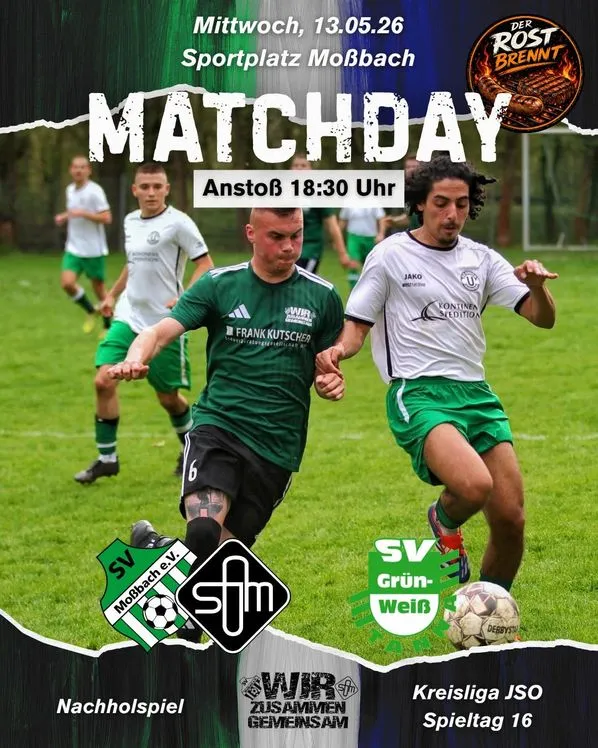 (1M) Am Mittwochabend steigt in Moßbach das mit Spannung erwartete Topspiel! 🔥