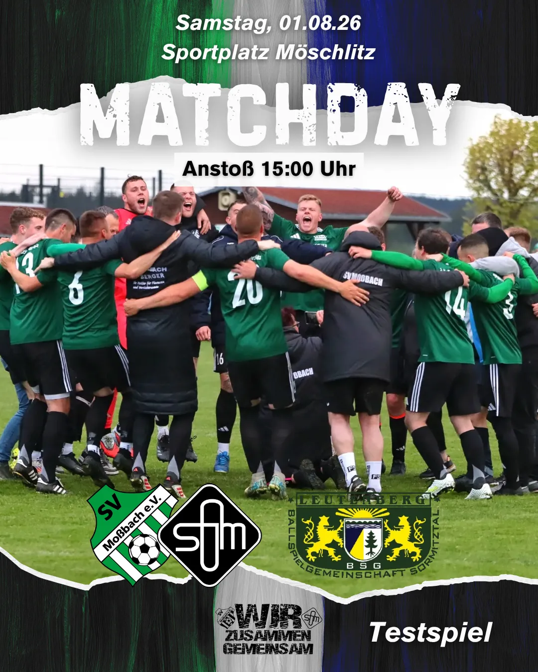 (1M) Am Samstag findet das zweite Testspiel in Möschlitz statt