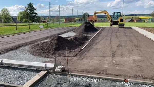 Bauprojekt Soccercourt im Jahr 2021